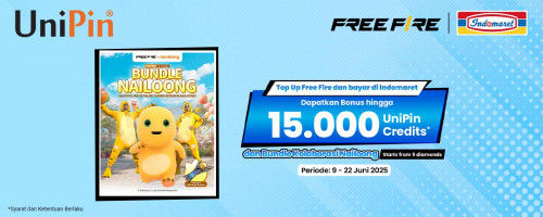 Top Up Free Fire di Indomaret, Dapatkan Bonus 15rb UniPin Credits dan Bundle Kolaborasi Nailoong!